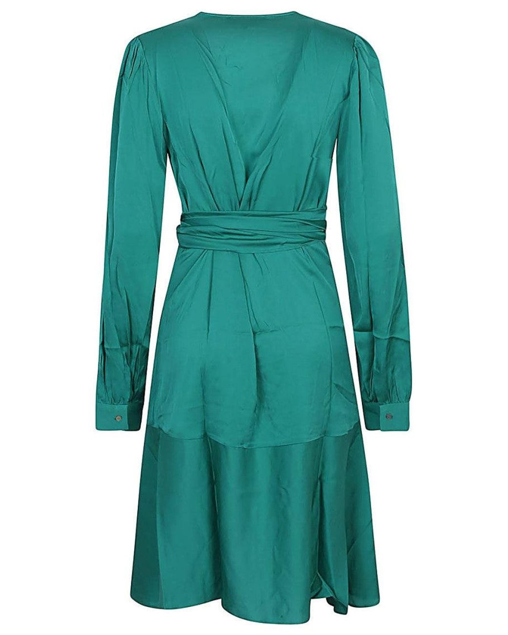 Silk95five Green Ananda Silk Short Dress