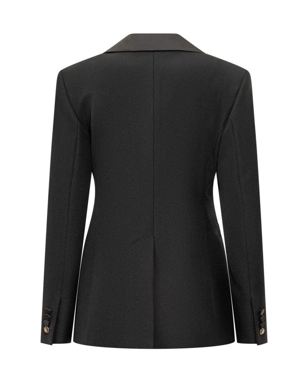 Max Mara Black Elegant Virgin Wool Blazer