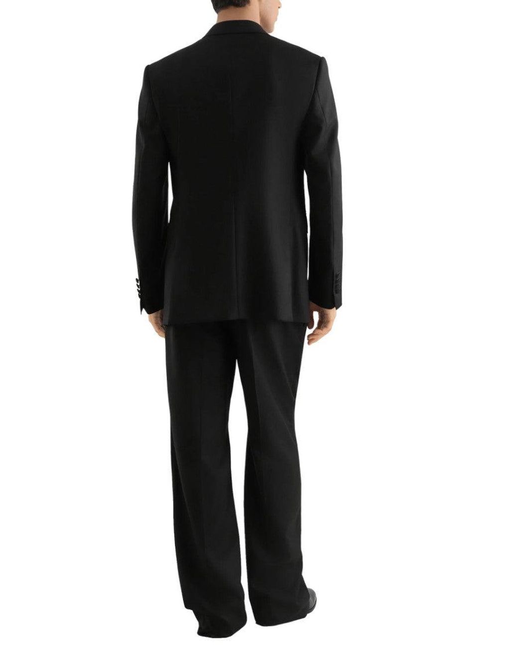 Dolce & Gabbana Black Peaked Lapel Blazer for men
