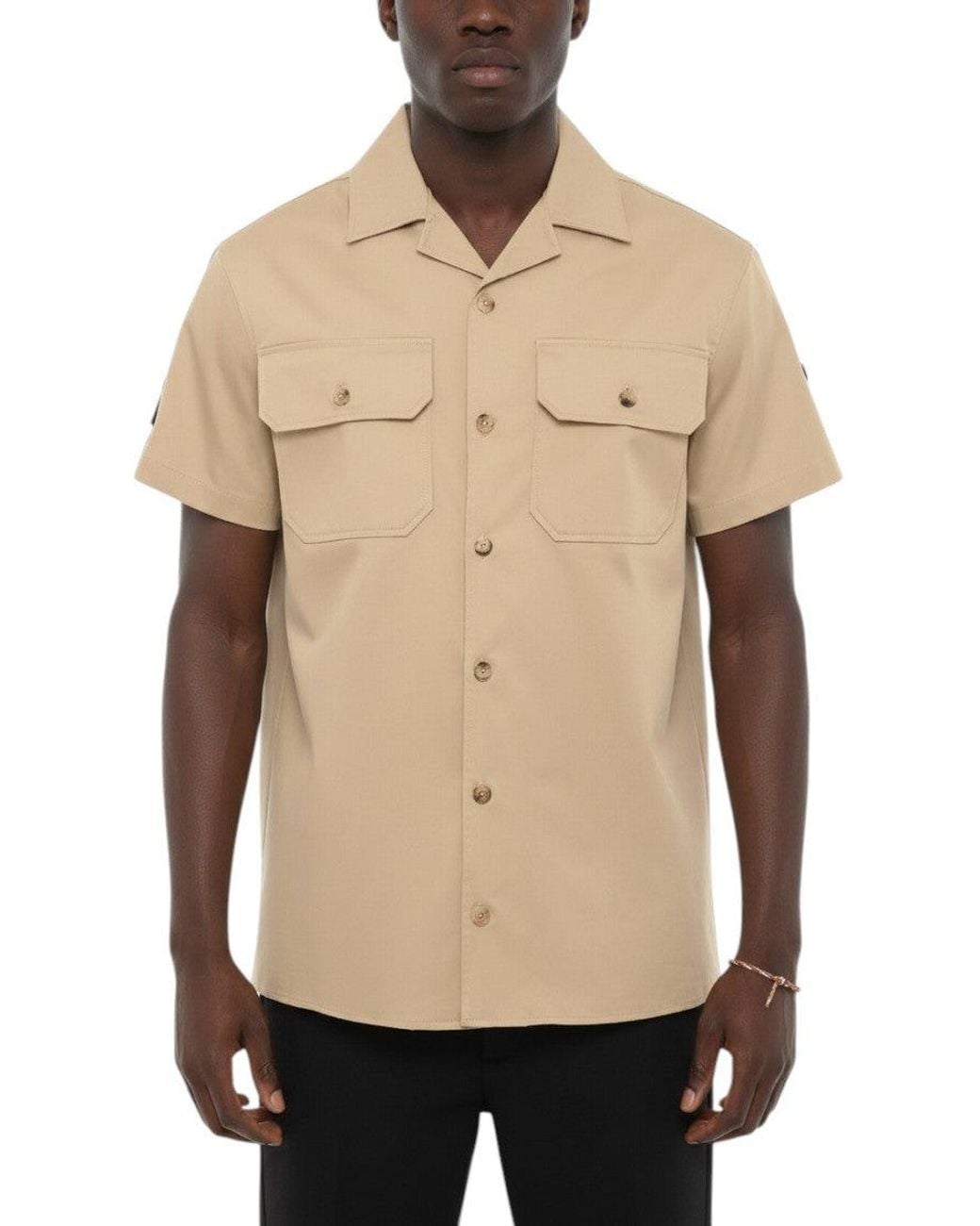 Neil Barrett Natural Regular Solid Shirt for men