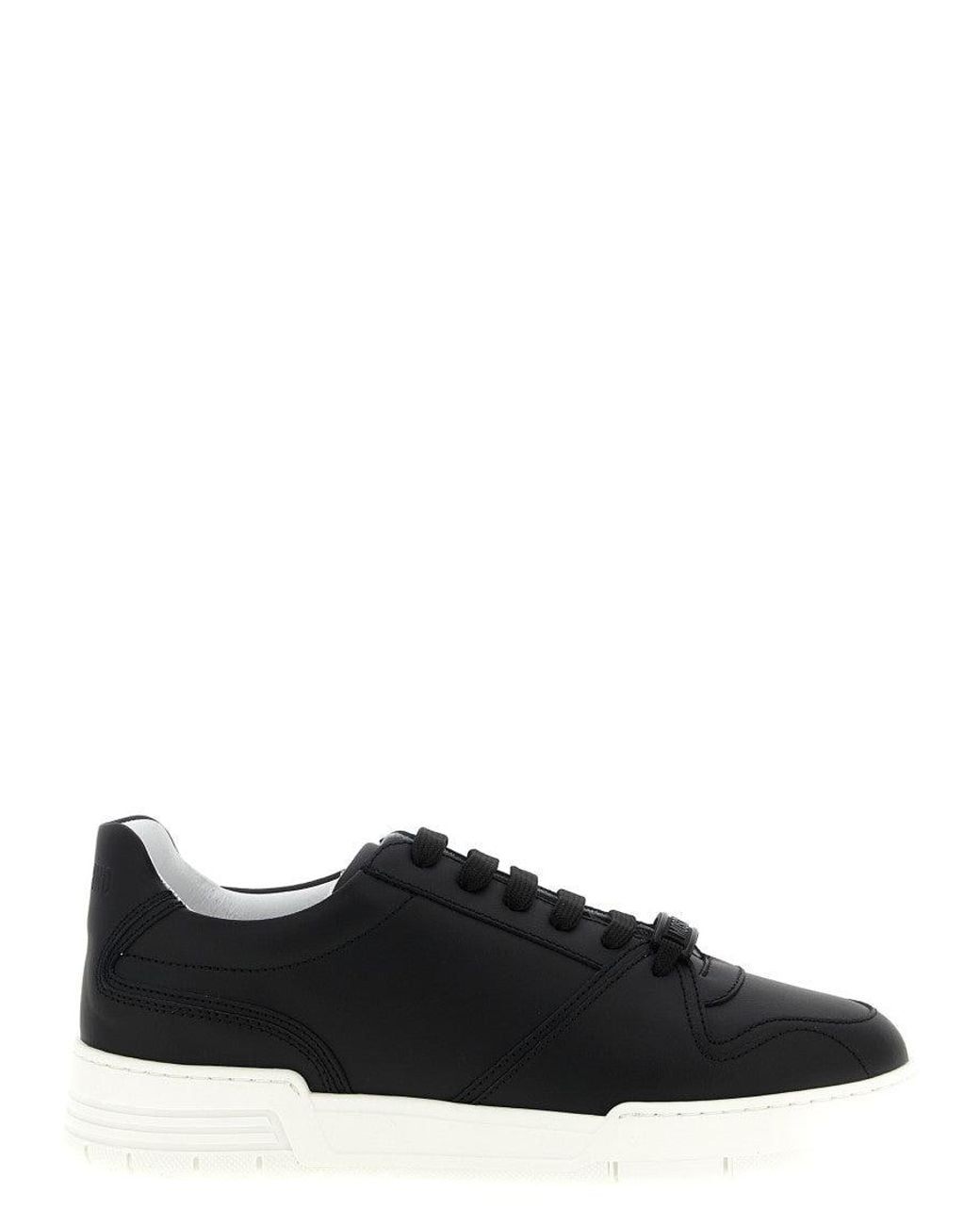 Moschino Black Lace Up Sneakers for men