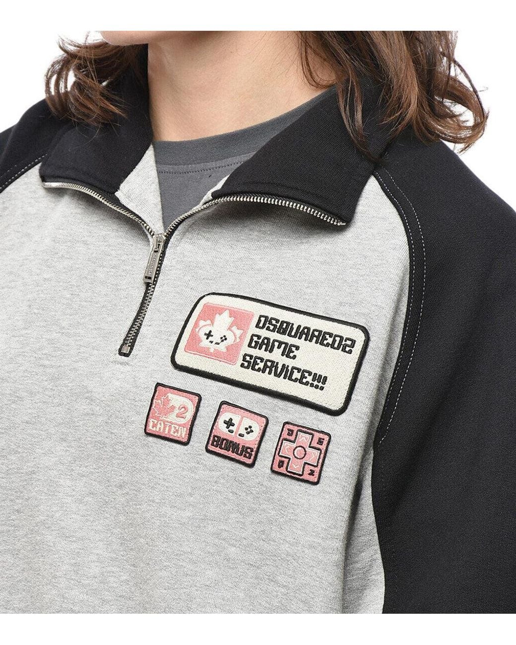 DSquared² Red Color Block Sweatshirt