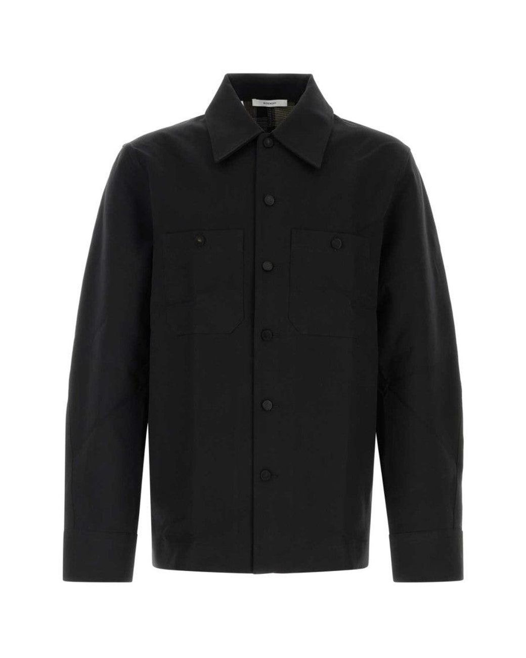 Givenchy Black Regular Solid Shirt for men
