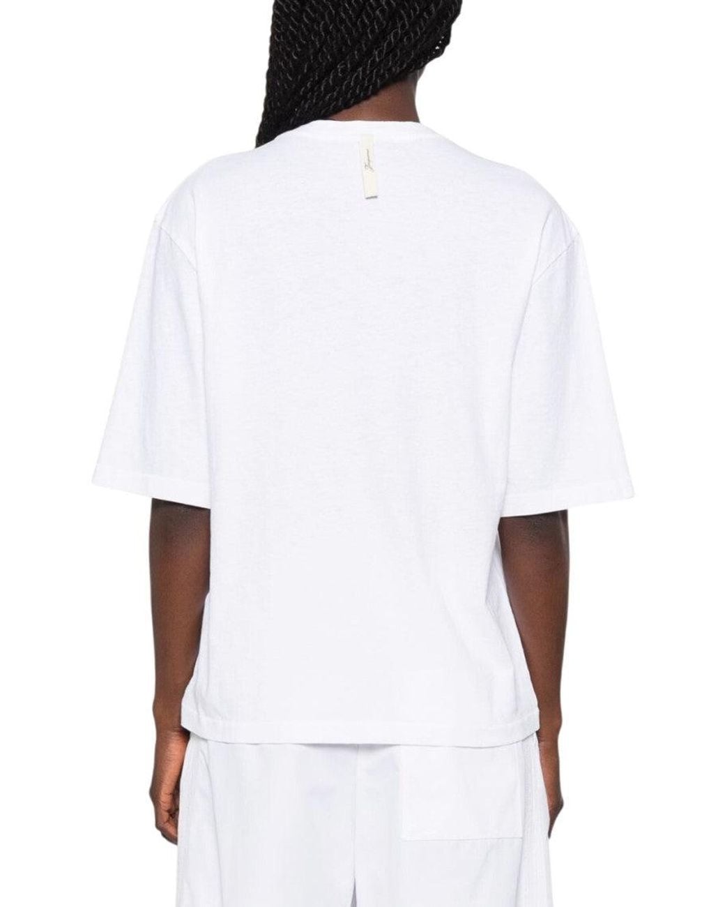 Jacquemus White Logo Crew Neck T-Shirt