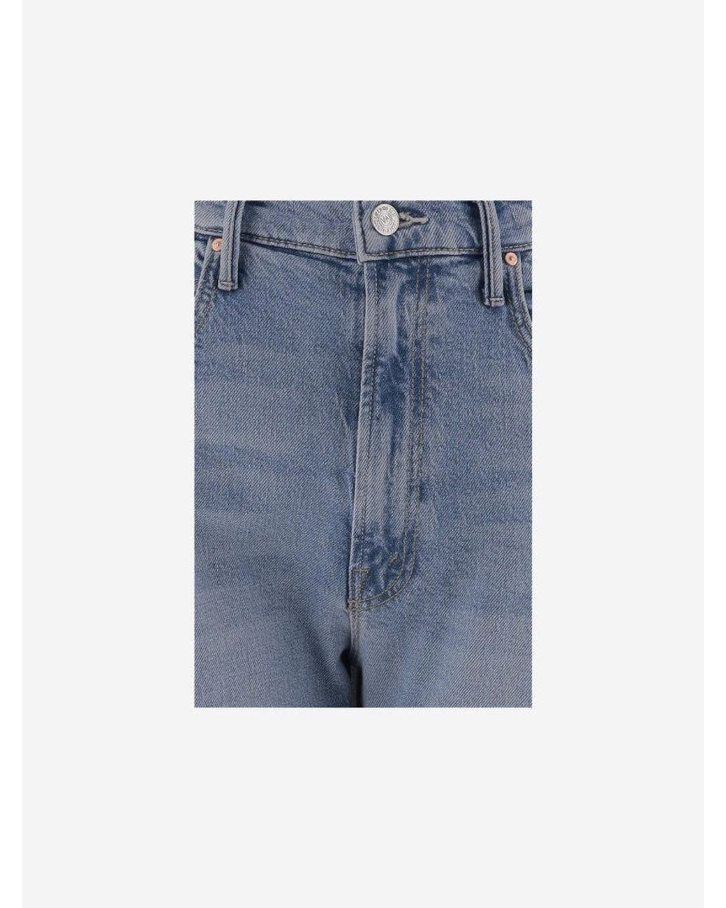 Mother Blue Wide Leg Jeans