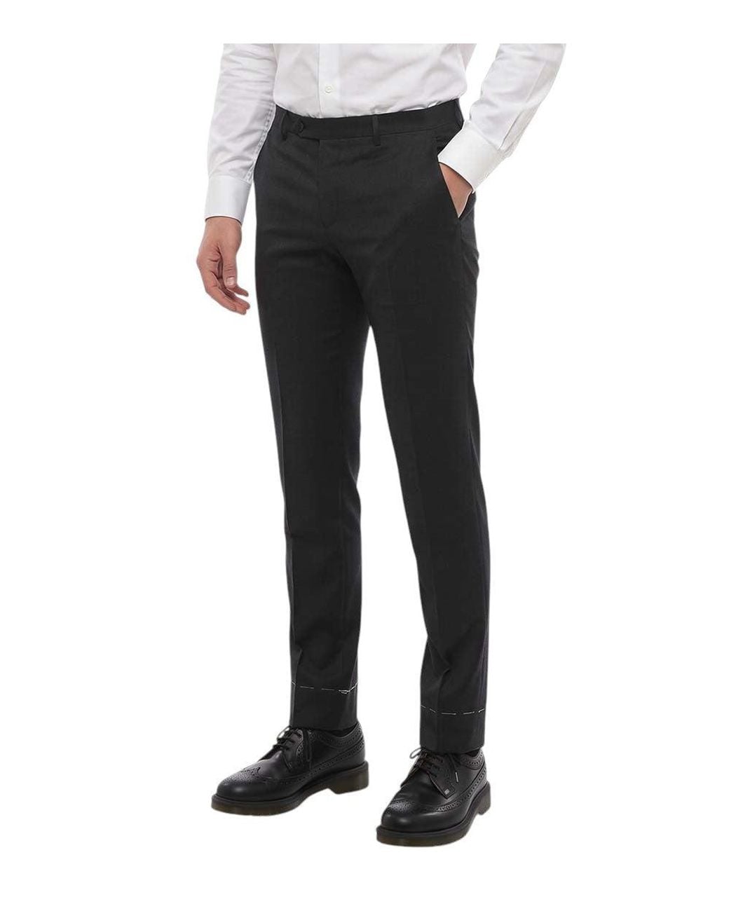 Corneliani Black Dark Tailored Pants for men