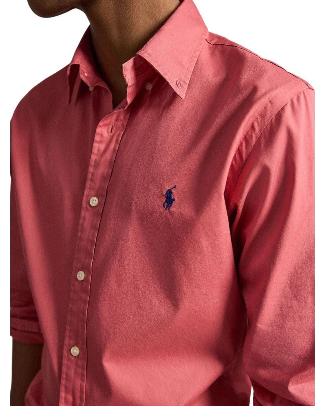 Polo Ralph Lauren Pink Regular Logo Shirt for men