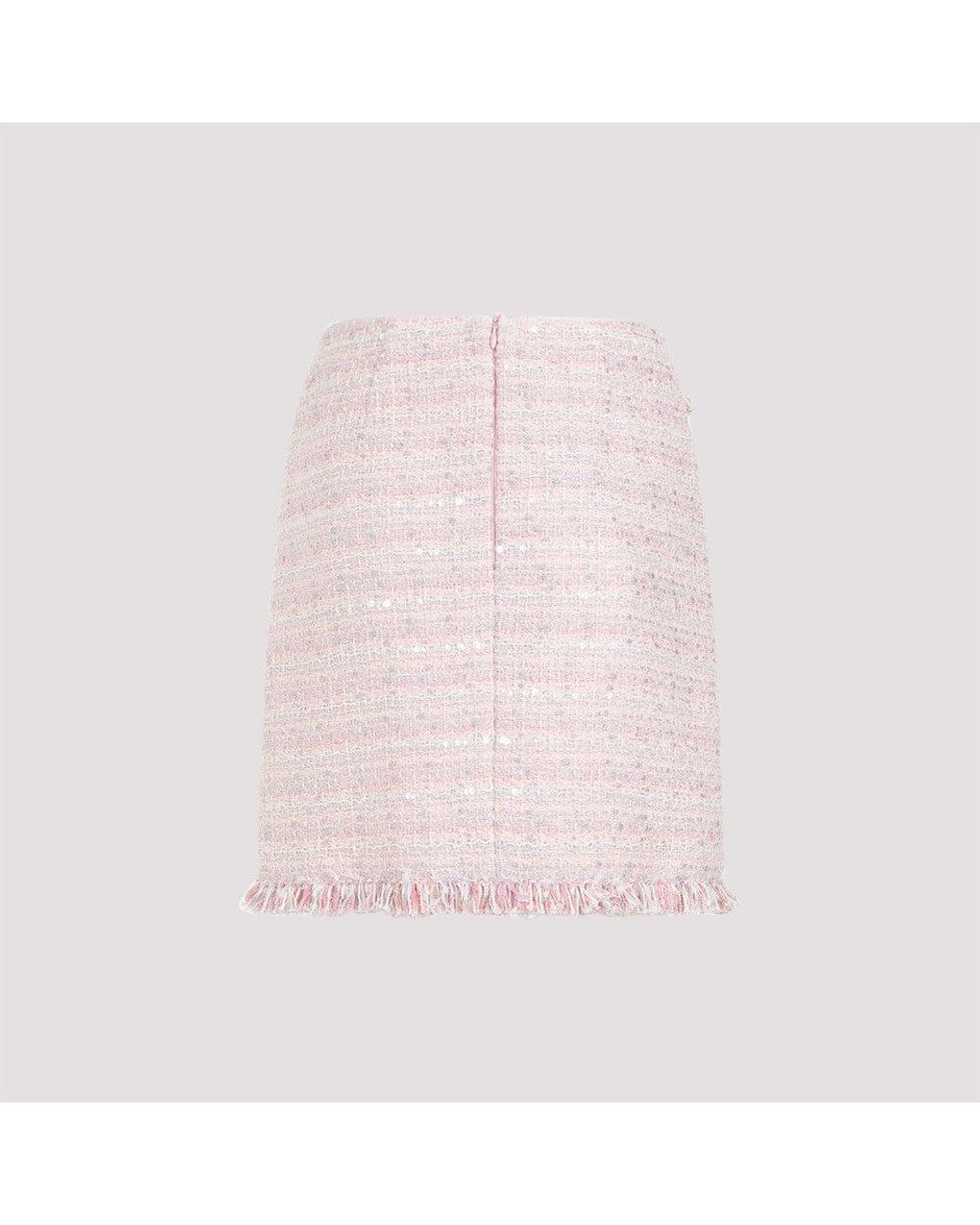 Giambattista Valli Pink Fringed Details Skirt