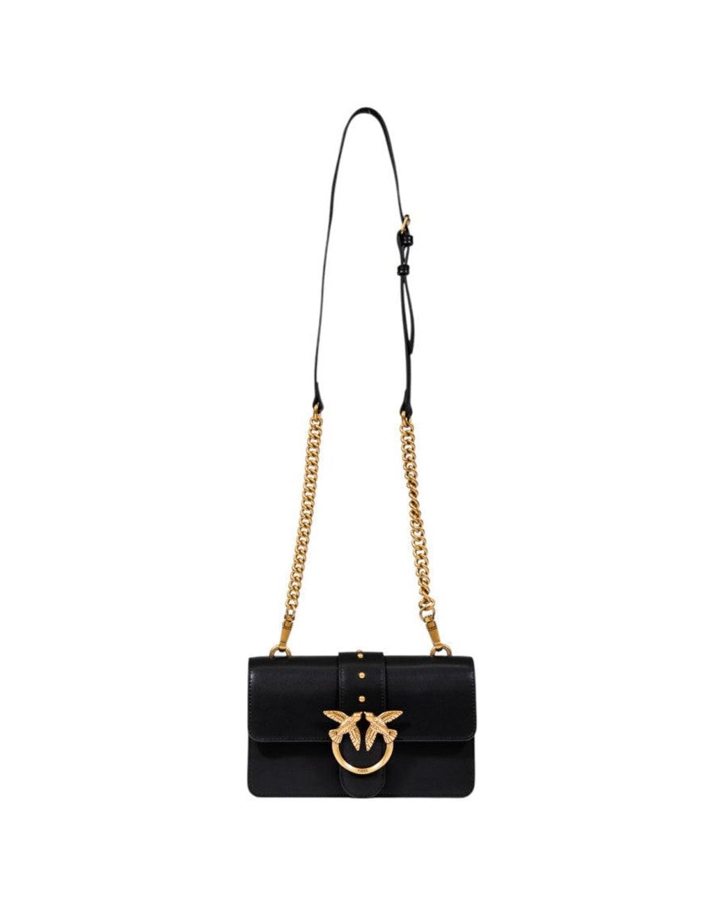 Pinko Black Love One Small Crossbody Bag