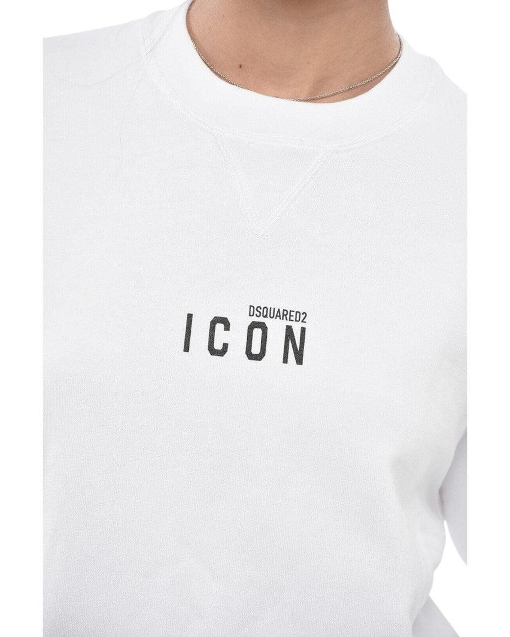 DSquared² White Logo Crew Neck Sweatshirt