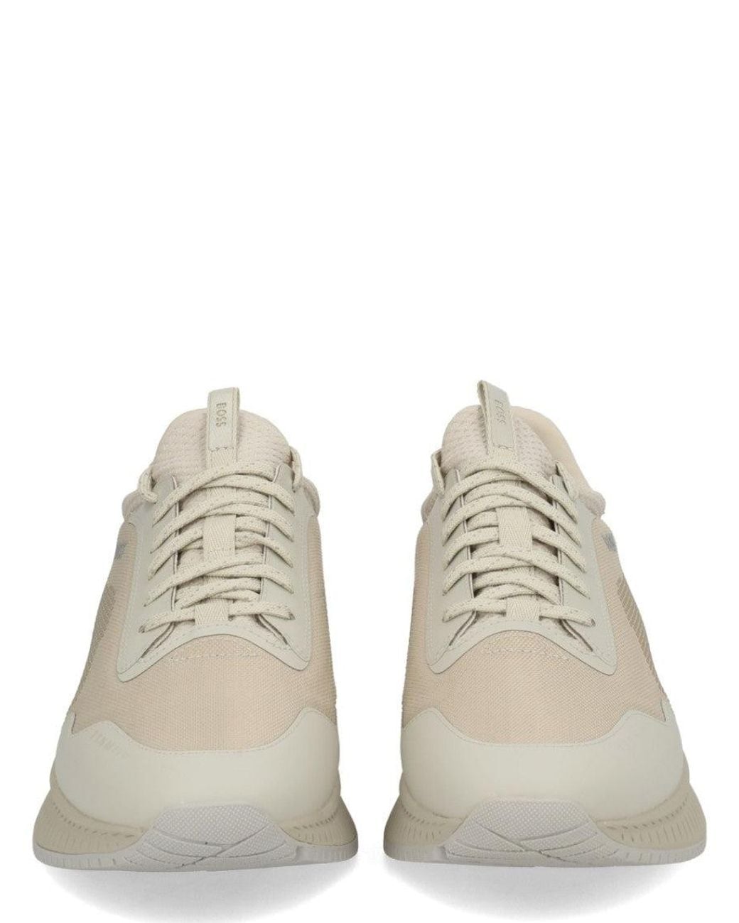 Boss White Lace Up Sneakers for men