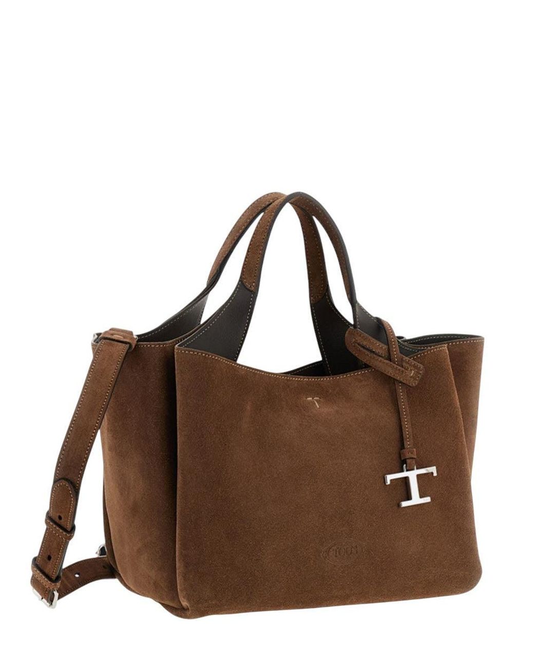 Tod's Brown Dark T Timeless Mini Tote
