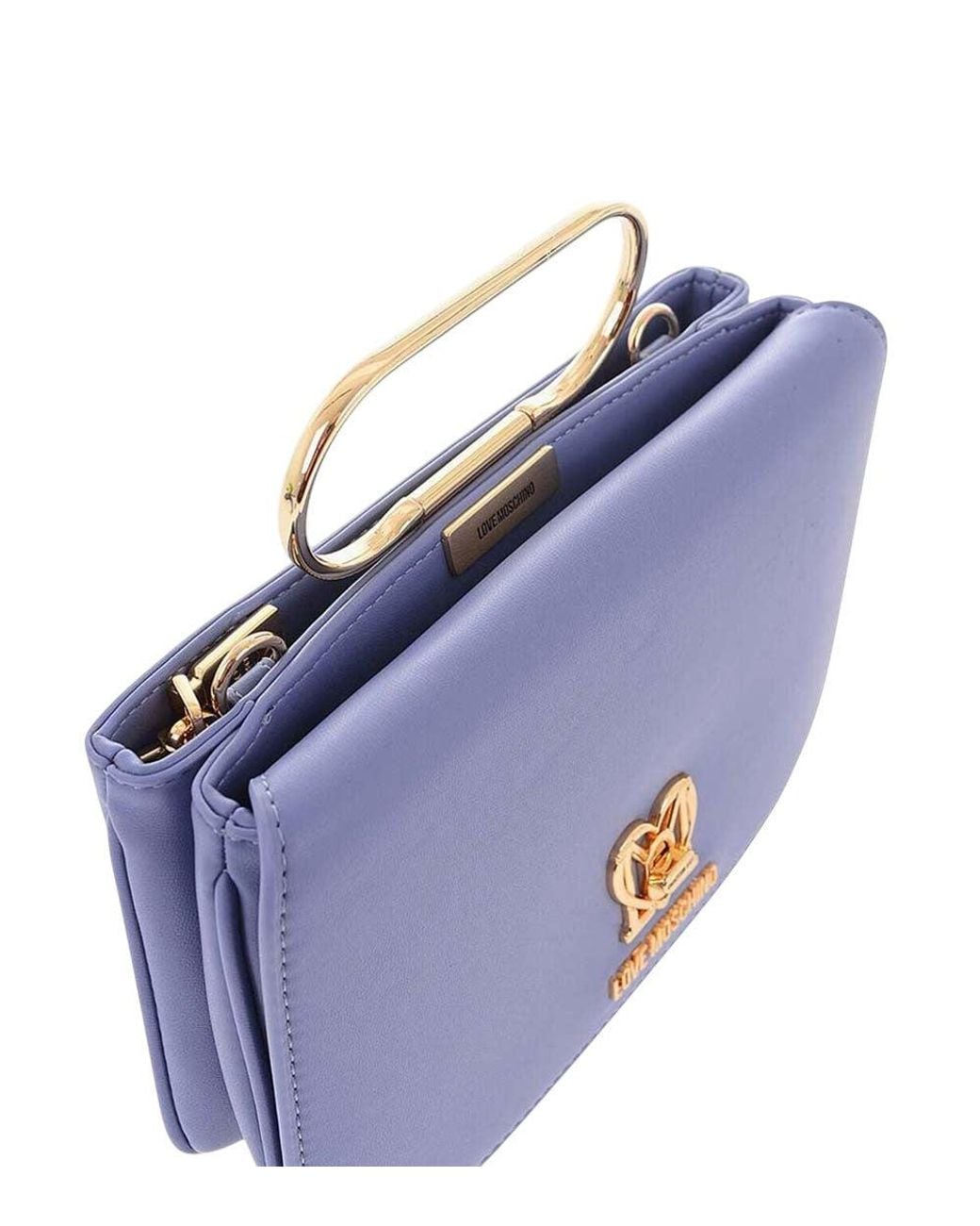 Love Moschino Purple Logo Small Shoulder Bag