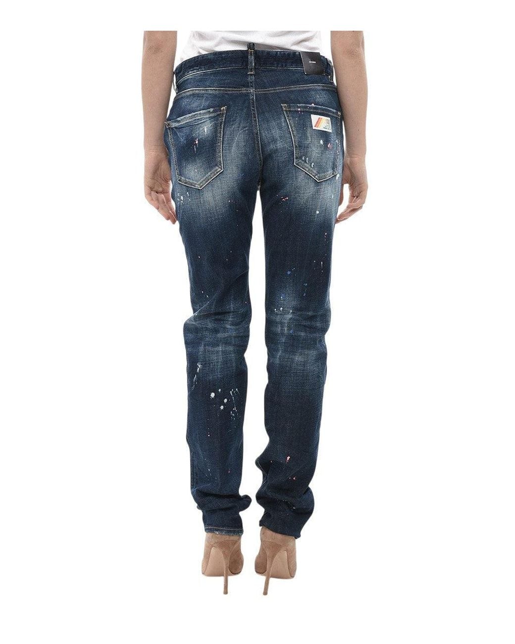 DSquared² Blue Regular Mid Rise Jeans