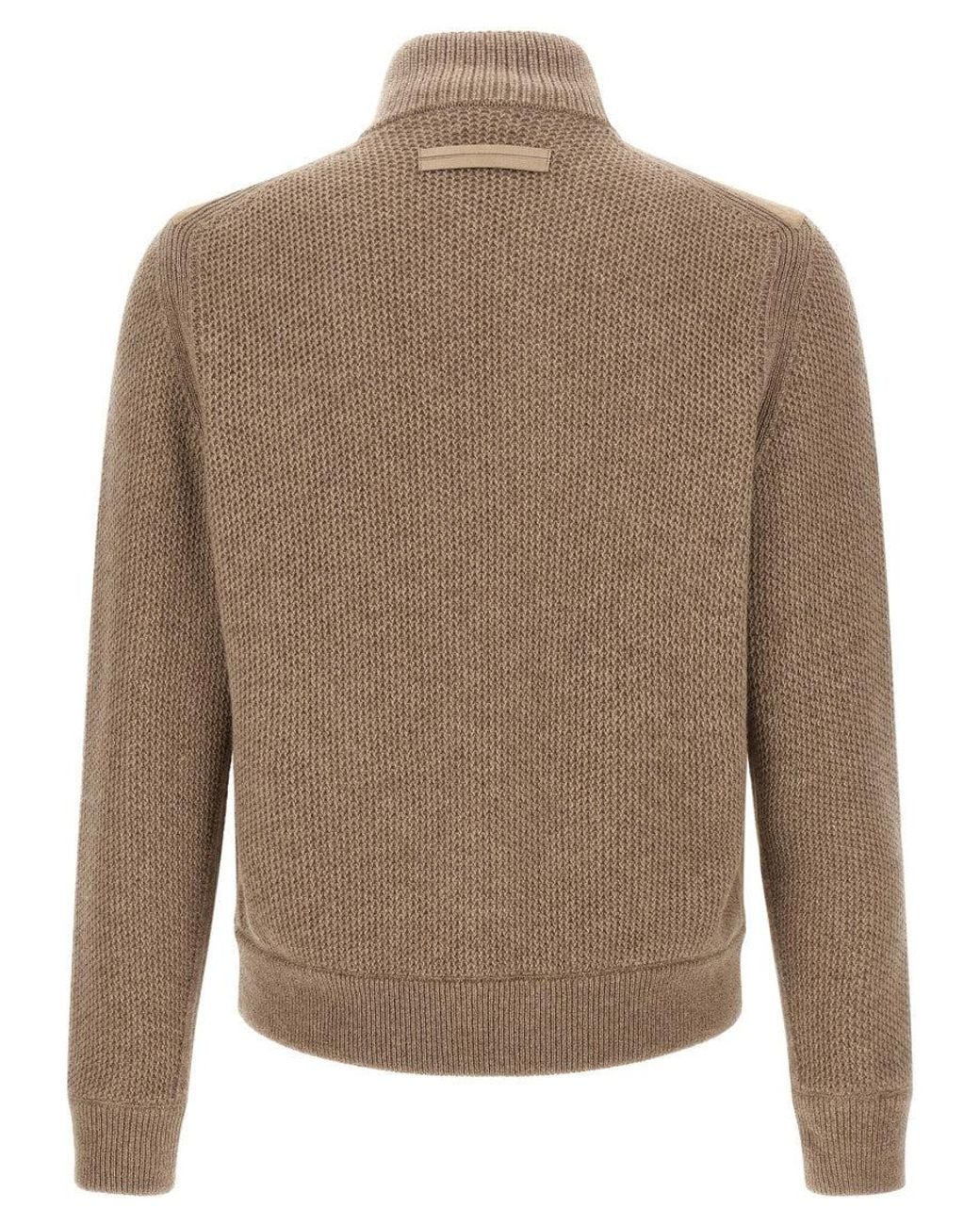 Zegna Natural Button-Up Cardigan for men