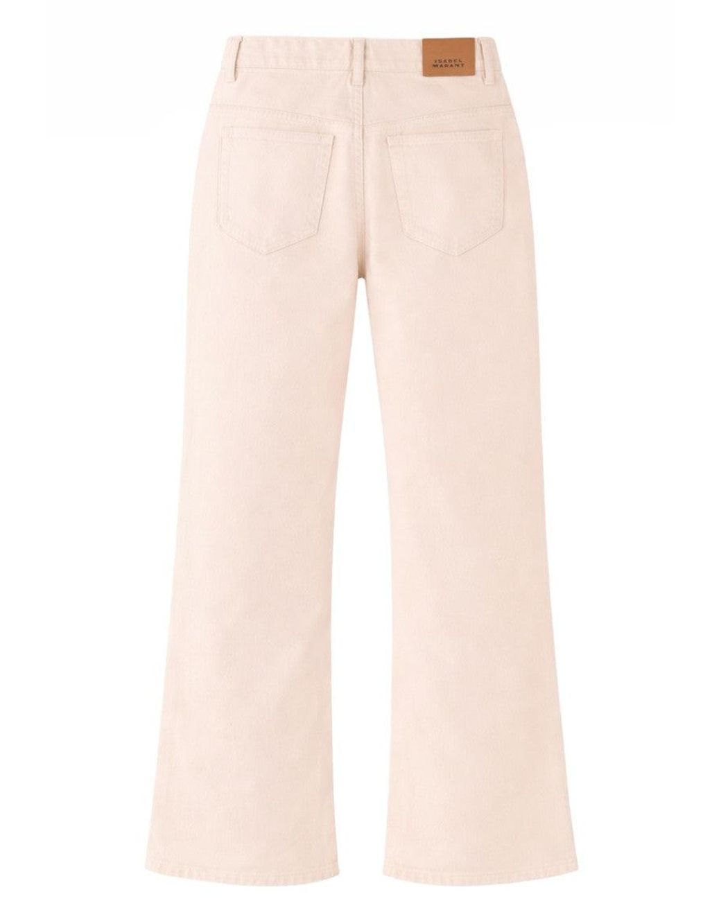 Isabel Marant Natural Straight High Rise Jeans
