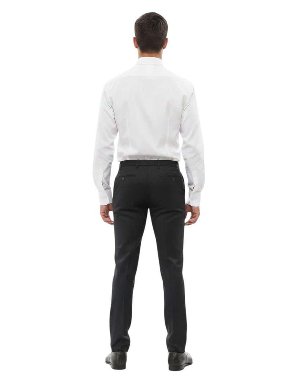 Corneliani Gray Flat Front Pants for men