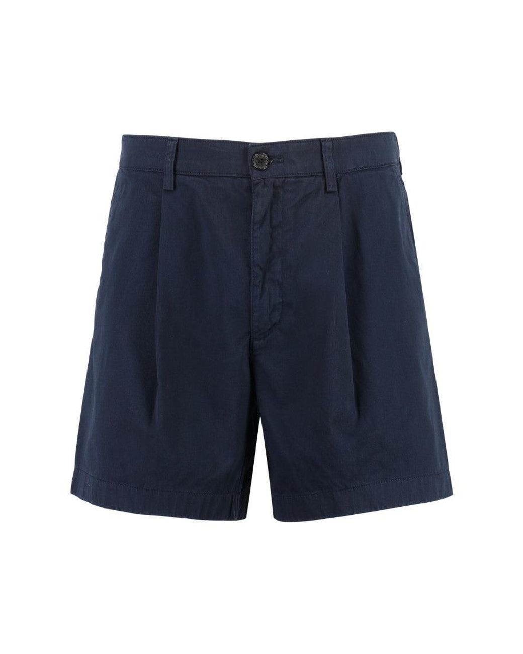 Department 5 Blue Solid Shorts for men