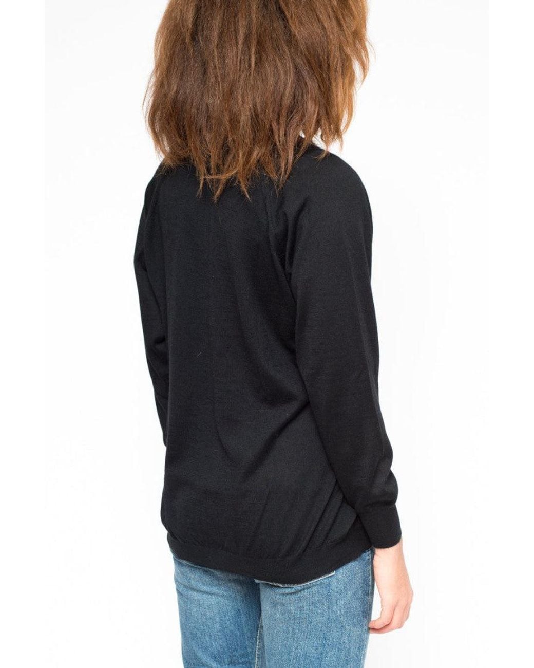 LA ROSE Black V-Neck Cardigan