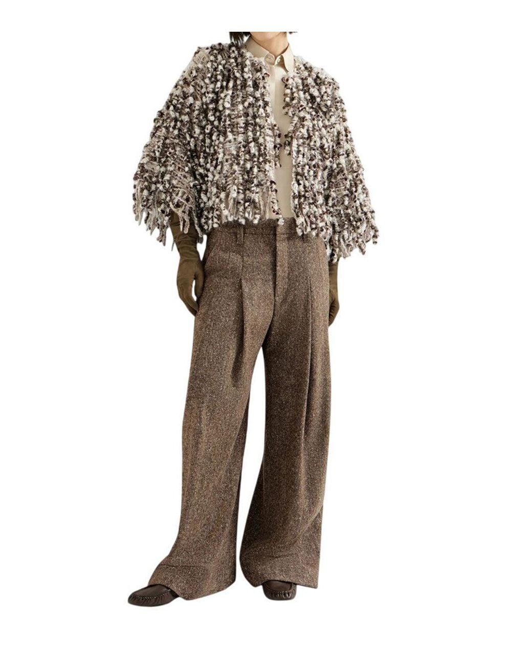 Brunello Cucinelli Brown Textured Sweater