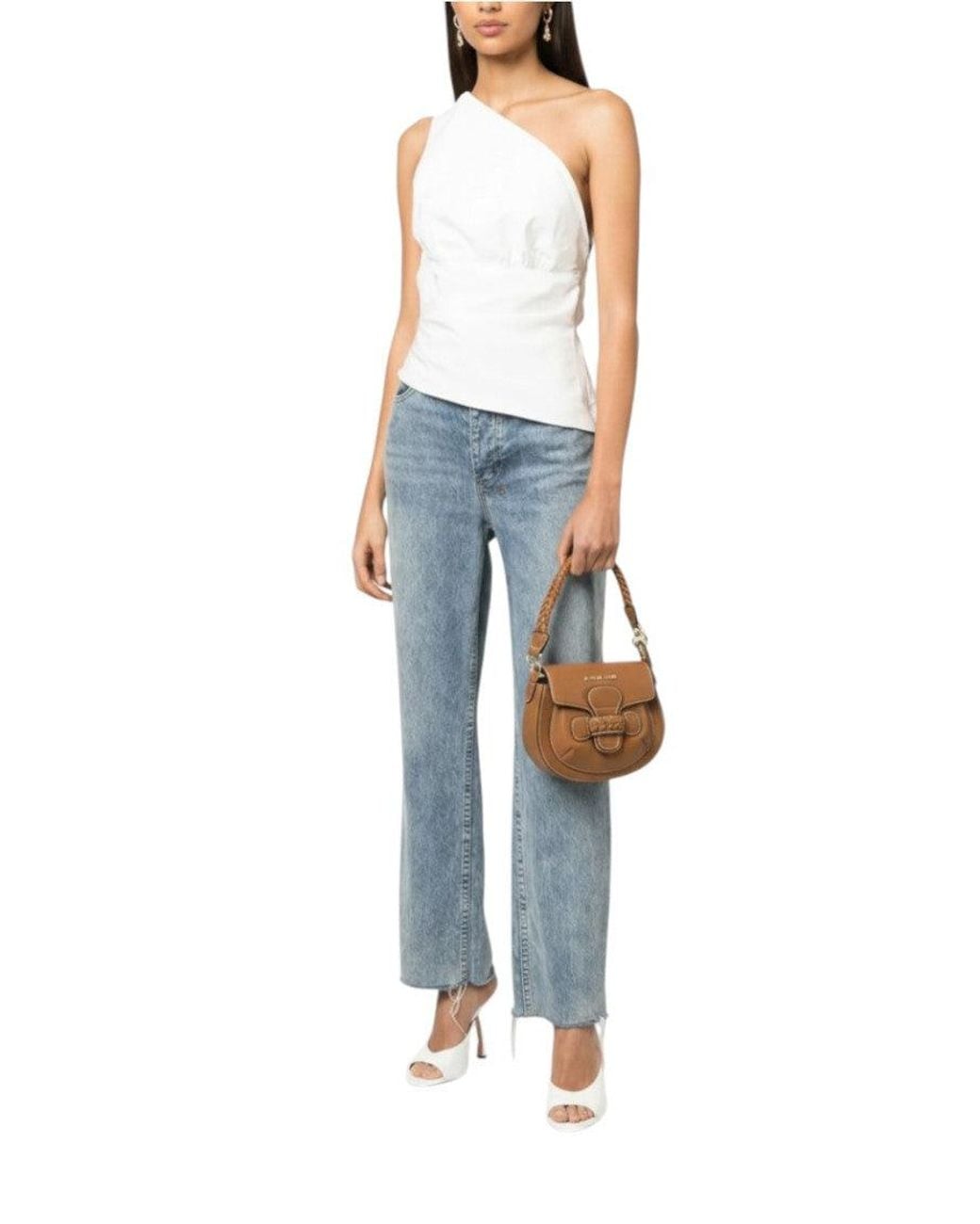 Love Moschino Brown Logo Small Shoulder Bag