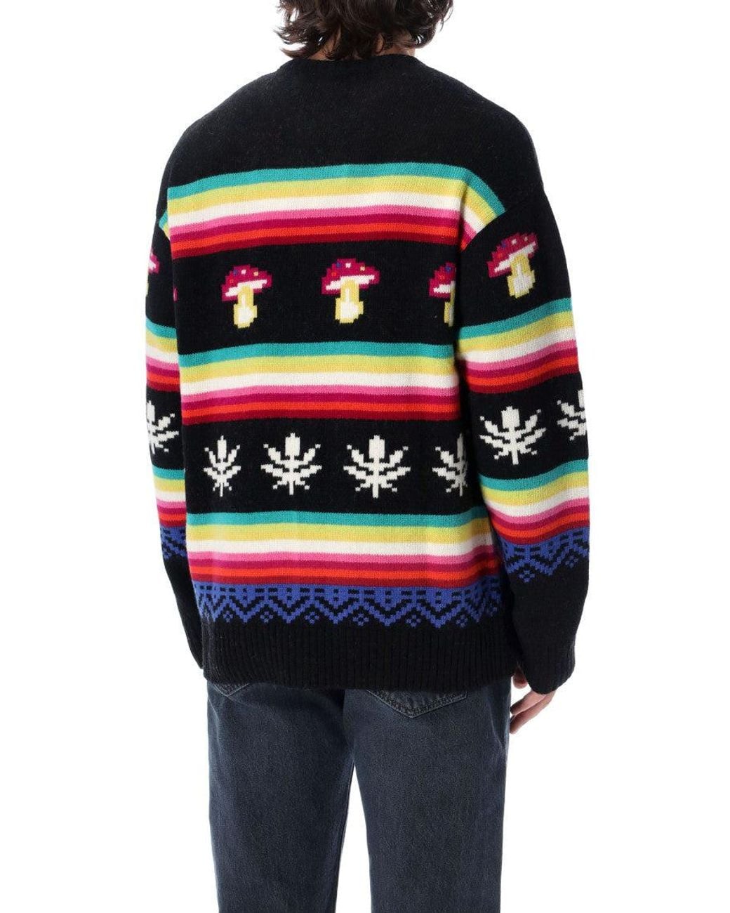 MSGM Blue Crew Neck Sweater for men