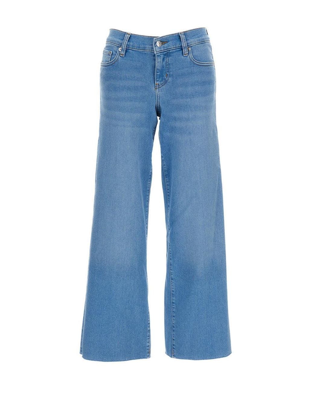 FRAME Blue Flared Low Rise Jeans