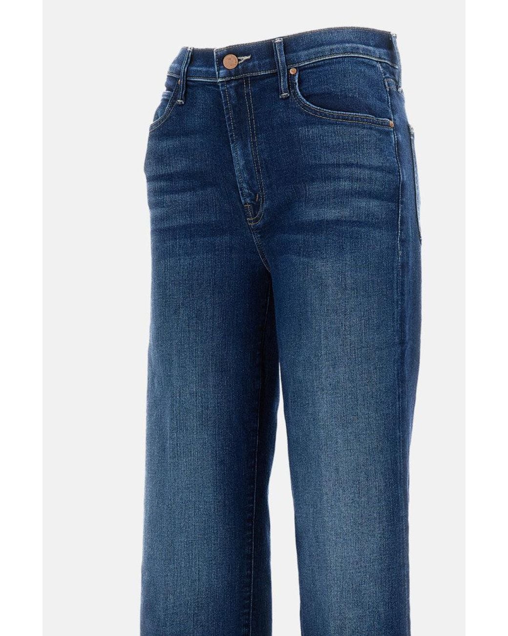 Mother Blue Straight-Leg Jeans