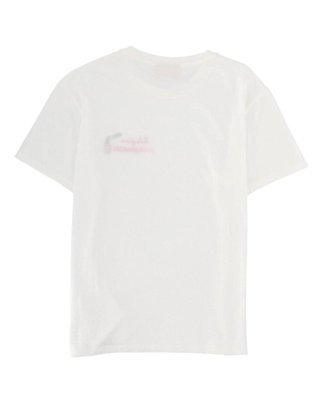 Mc2 Saint Barth White Graphic Crew Neck T-Shirt