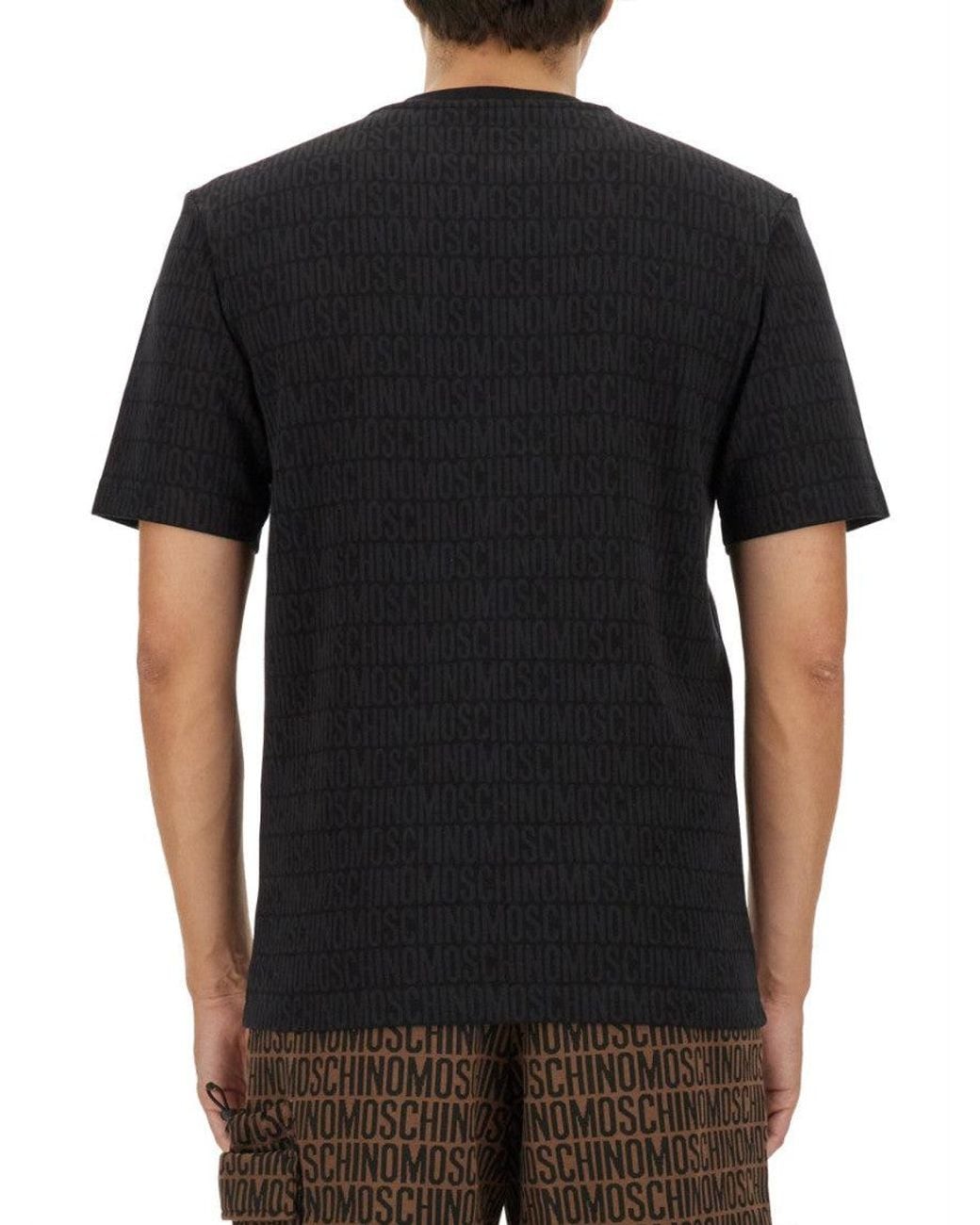 Moschino Black Crew Neck T-Shirt for men