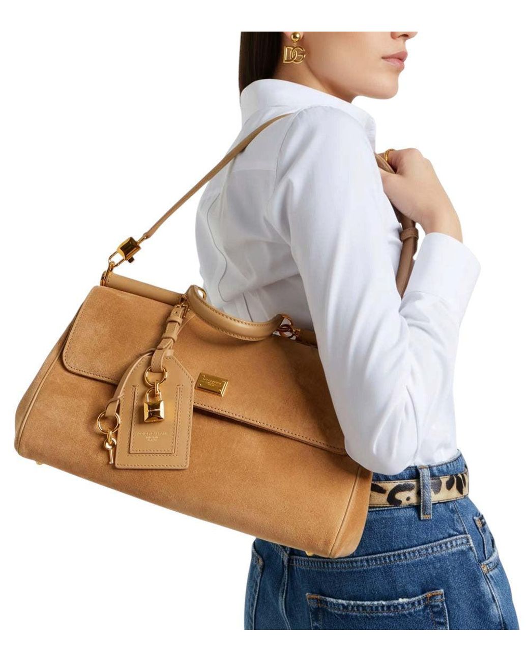 Dolce & Gabbana Brown My Sicily Medium Satchel