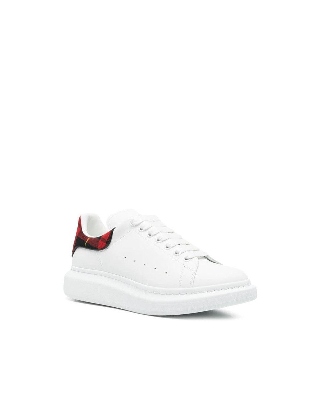 McQueen White Plaid Sneakers for men