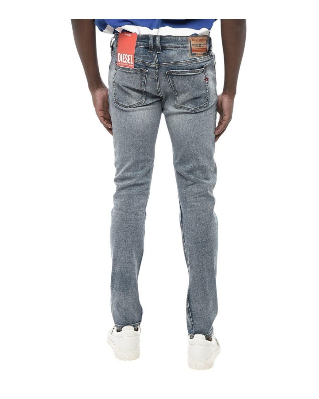 DIESEL Blue Skinny Low Rise Jeans for men
