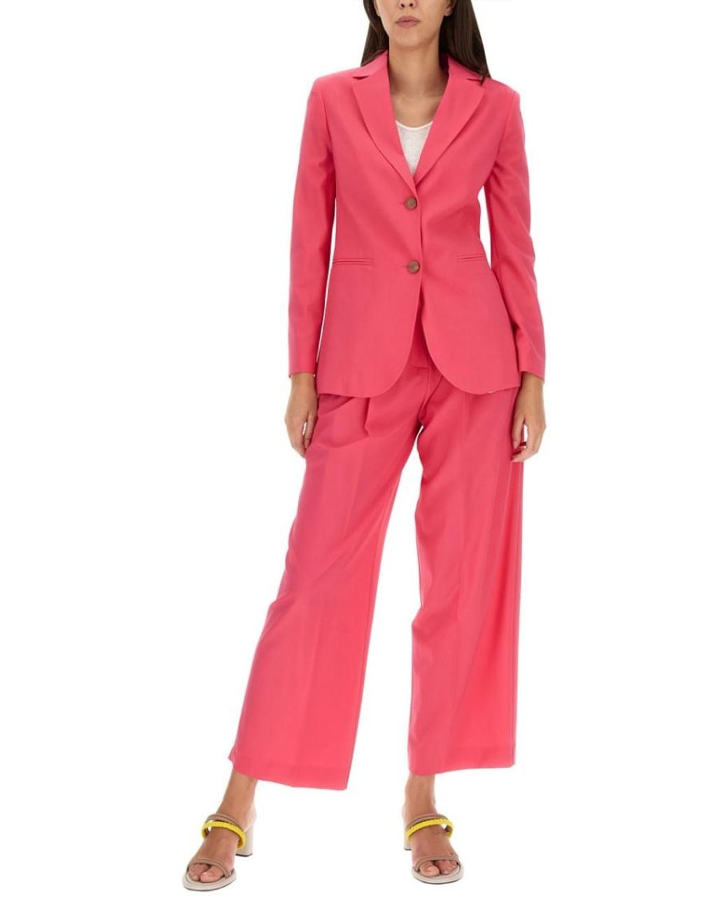 Alysi Pink Regular Pleated Pants