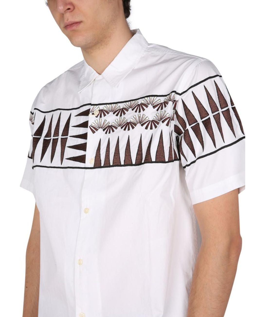 Universal Works White Regular Printed Shirt for men