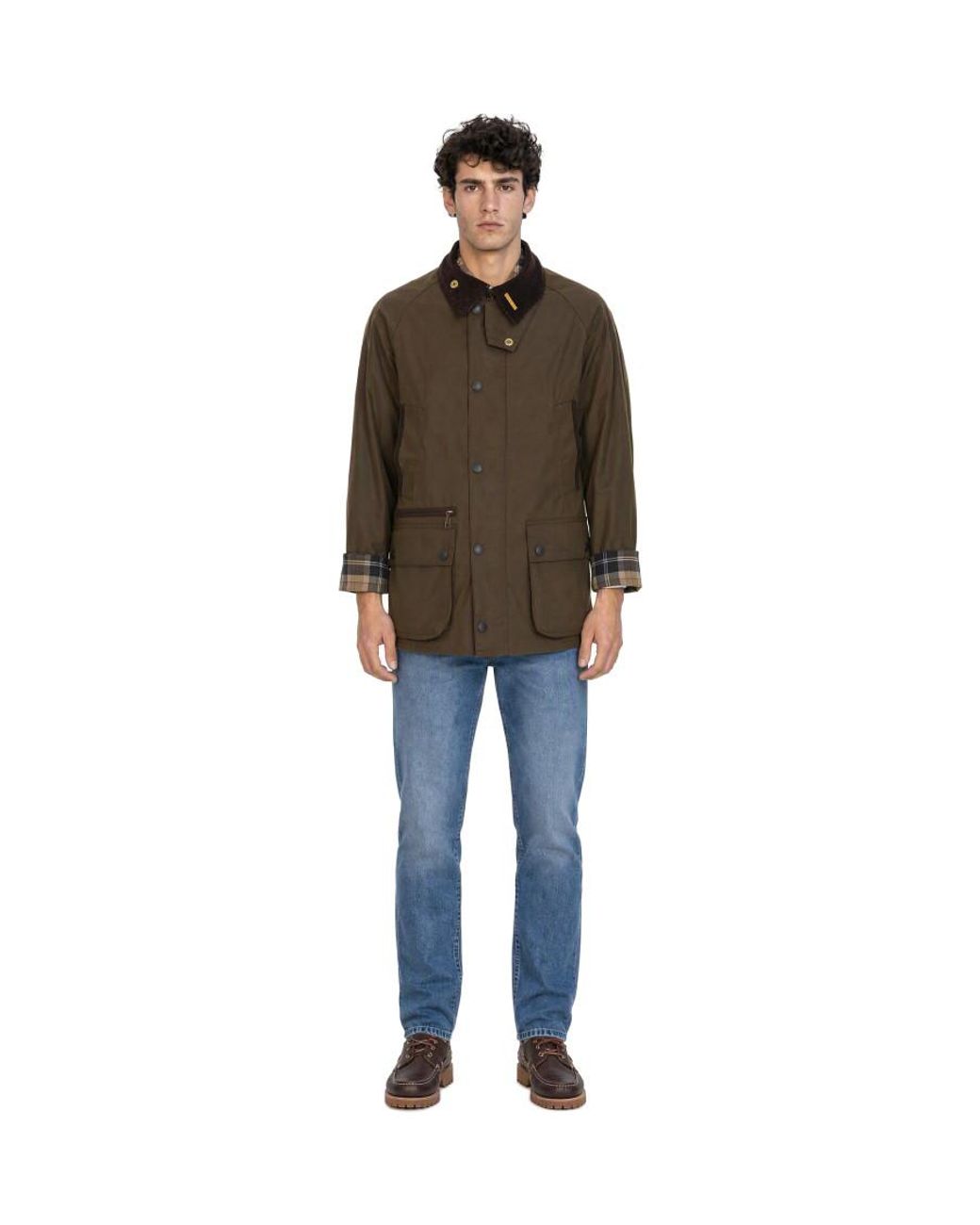 Barbour Brown Solid Shirt Collar Jacket for men