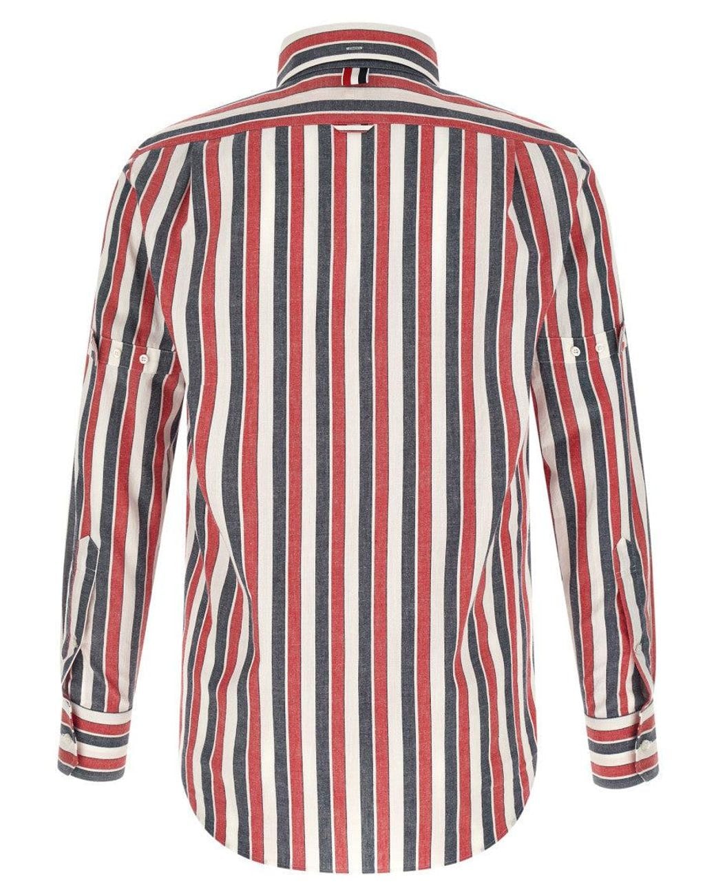 Thom Browne Red Madras Cotton Shirt for men