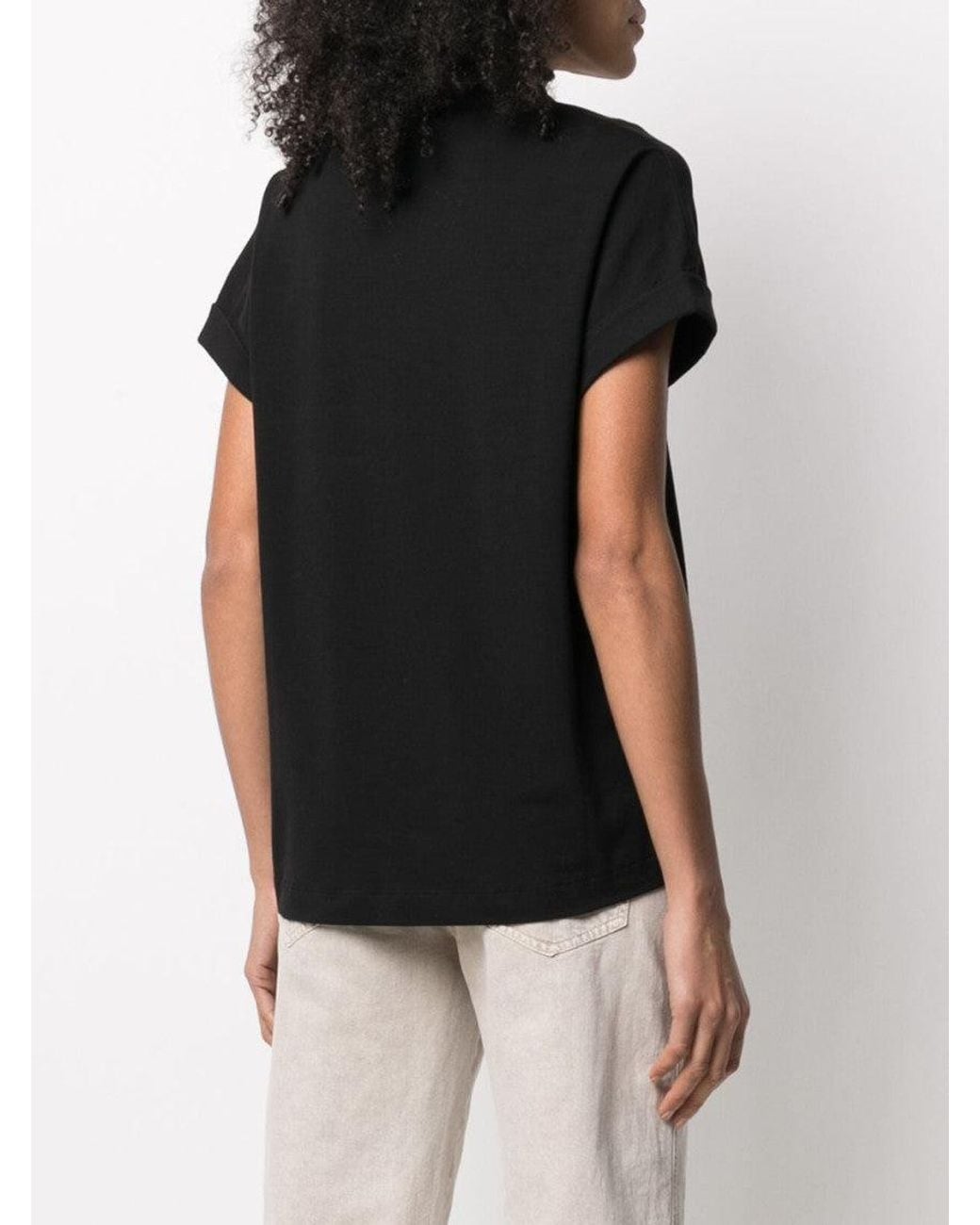 Brunello Cucinelli Black V-Neck Top