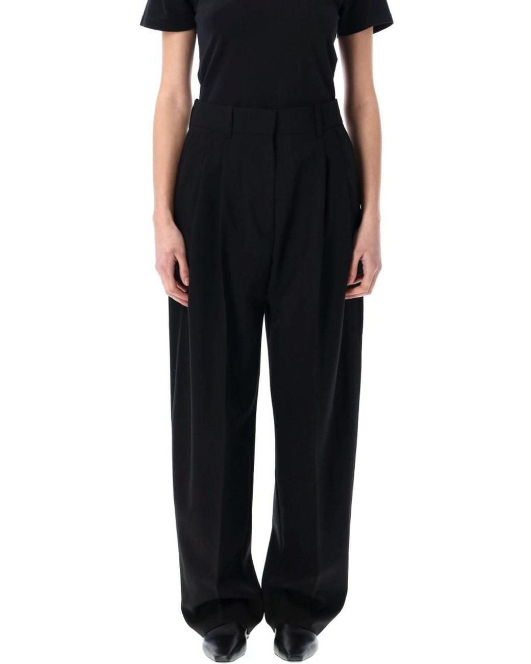 Studio Nicholson Black Double Pleat Pant
