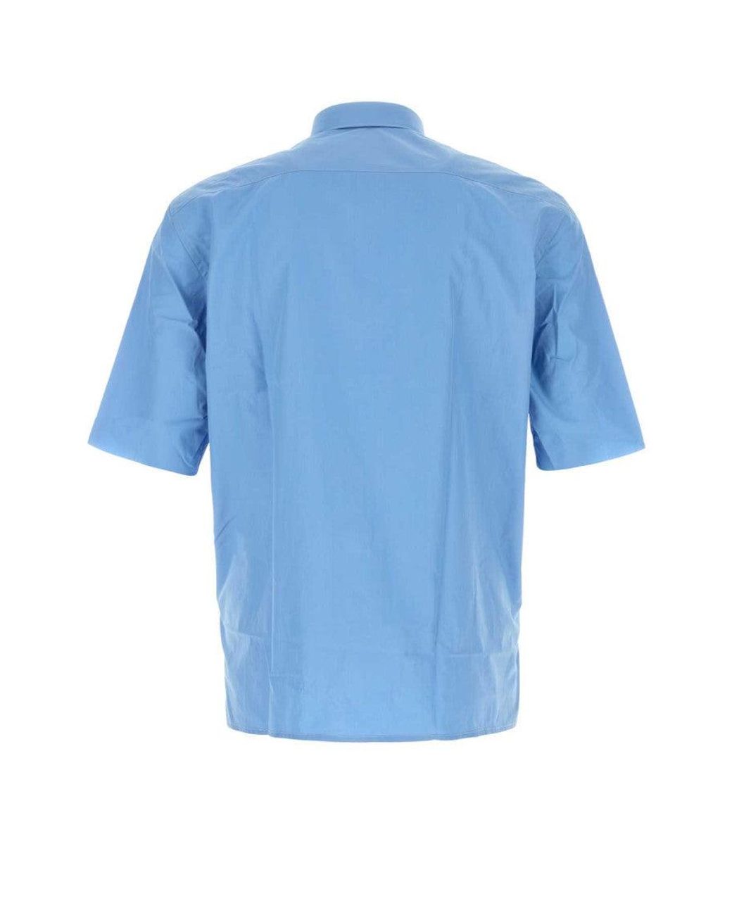 NAMACHEKO Blue Cerulean Poplin Guardia Shirt for men