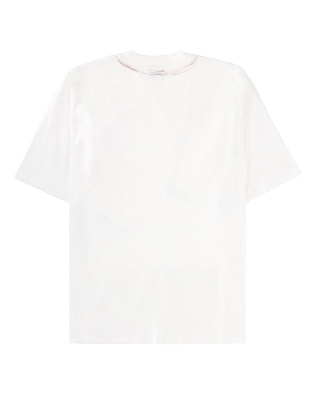 Moschino White Graphic Crew Neck T-Shirt