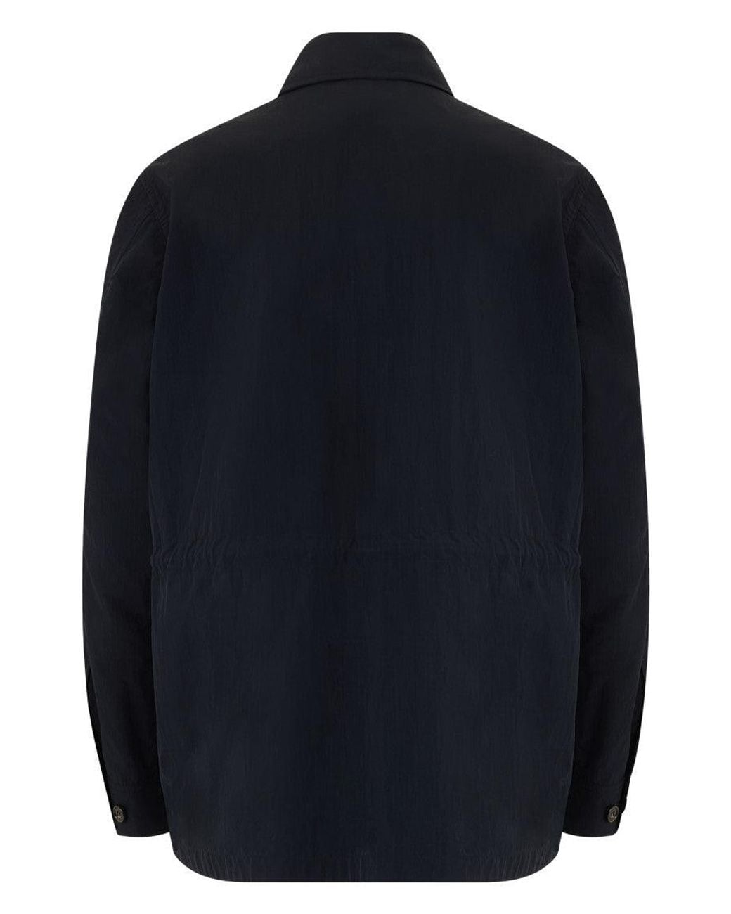 Burberry Blue Solid Shirt Collar Jacket for men