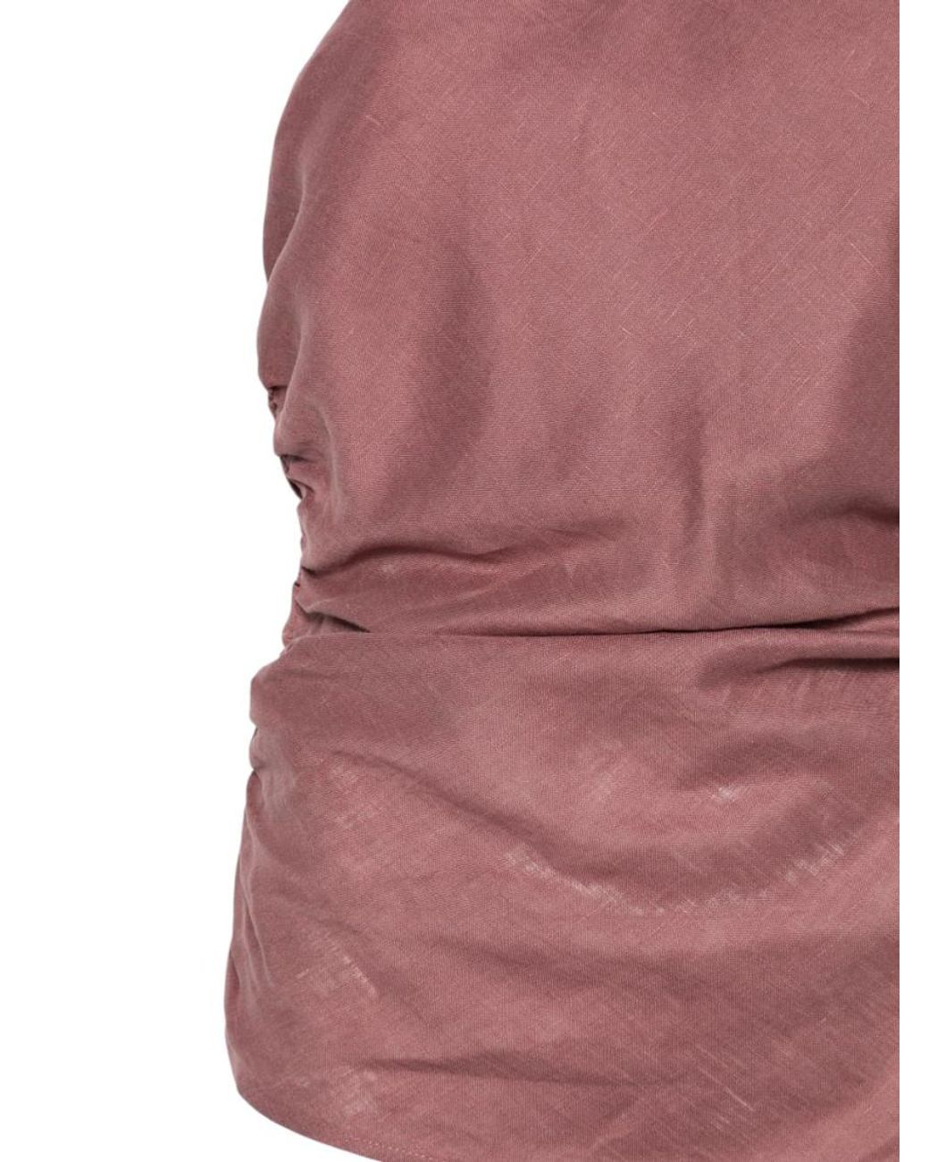 Semicouture Pink Solid Halter Neck Top