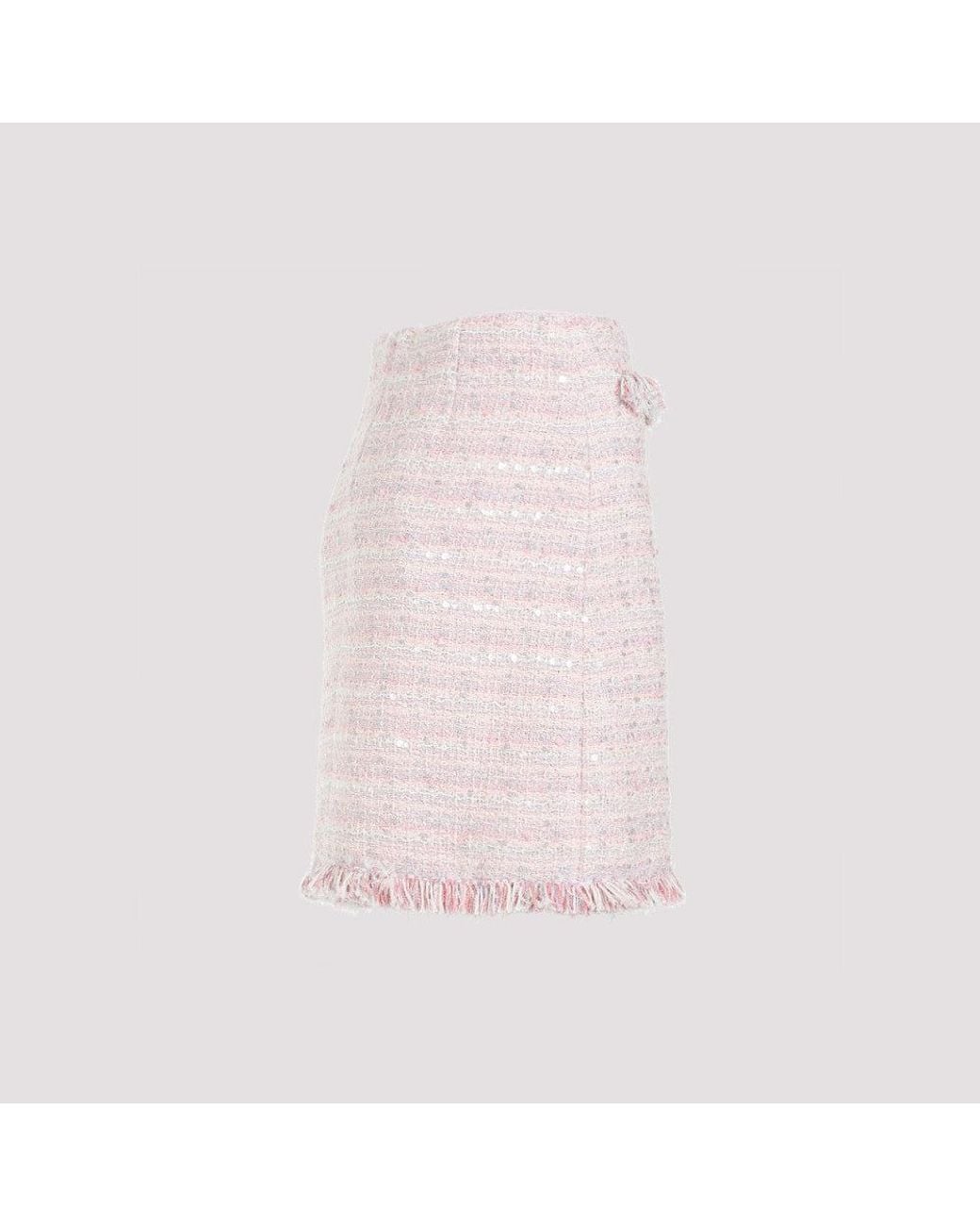 Giambattista Valli Pink Fringed Details Skirt