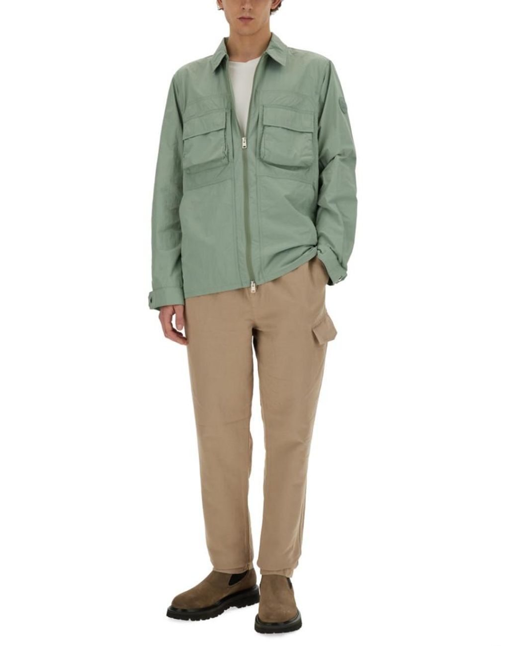Woolrich Green Zip-Up Jacket for men
