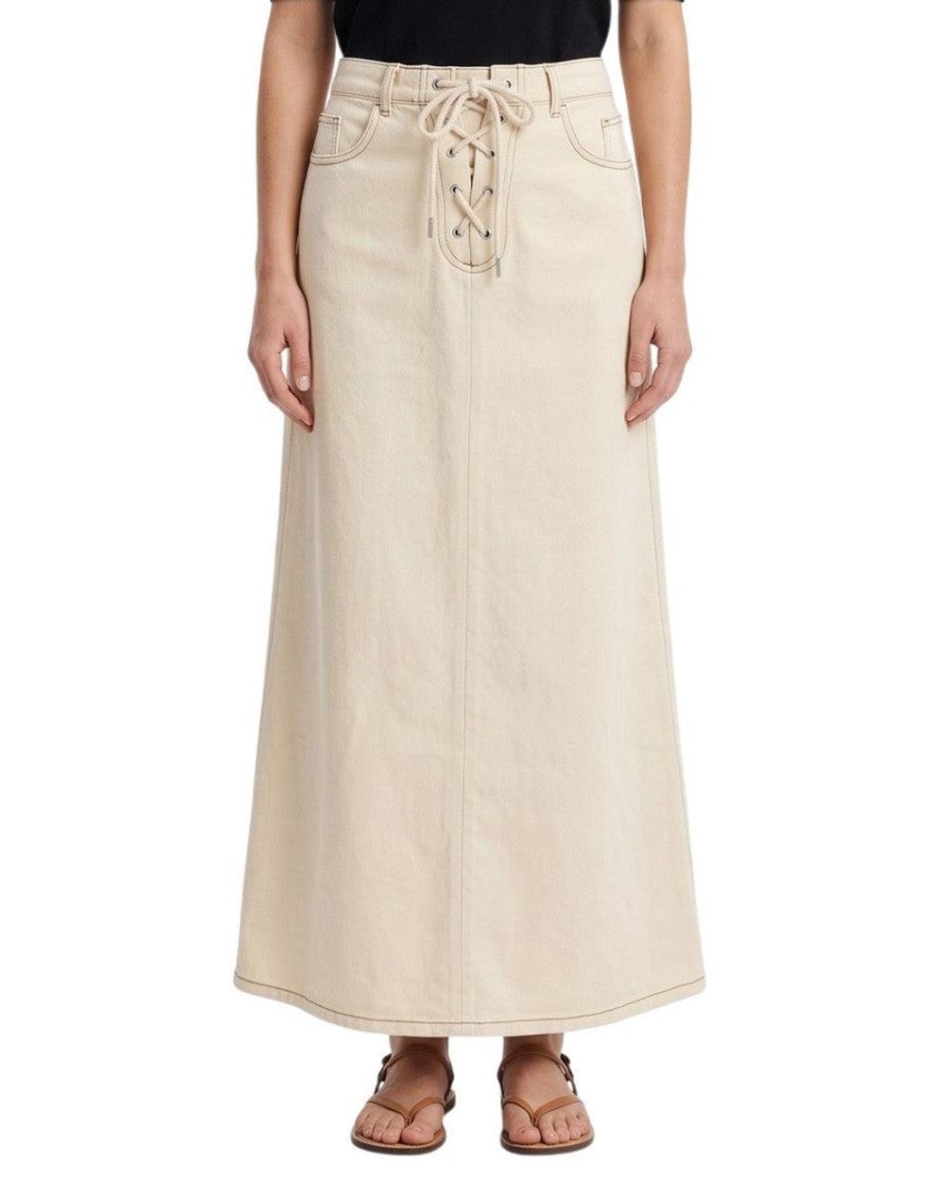 Baum und Pferdgarten Natural Off Solid Midi Skirt