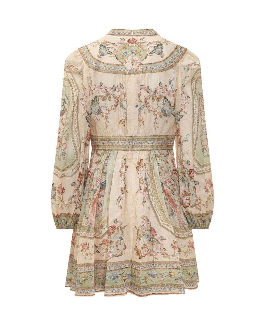 Zimmermann Natural Multi Color Floral Dress