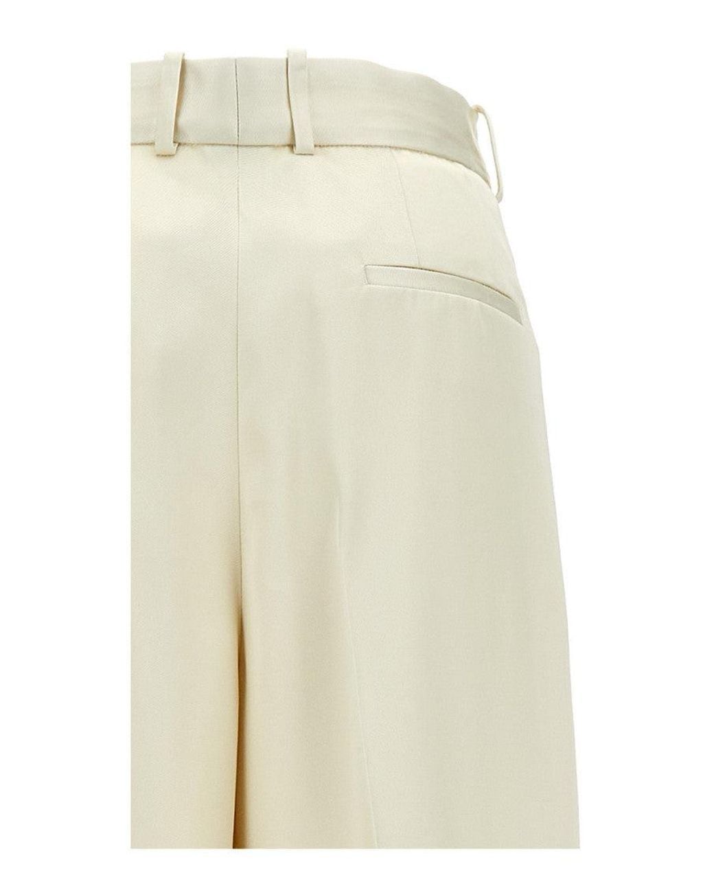 Jil Sander White Relaxed Flat Front Pants