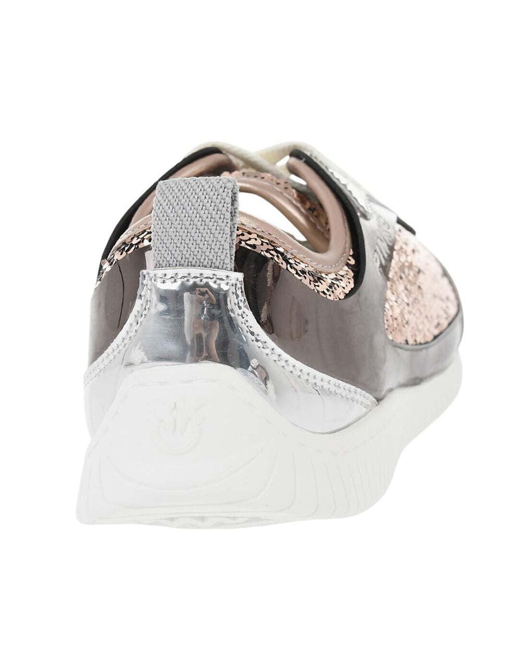 Pinko Brown Embellished Sneakers