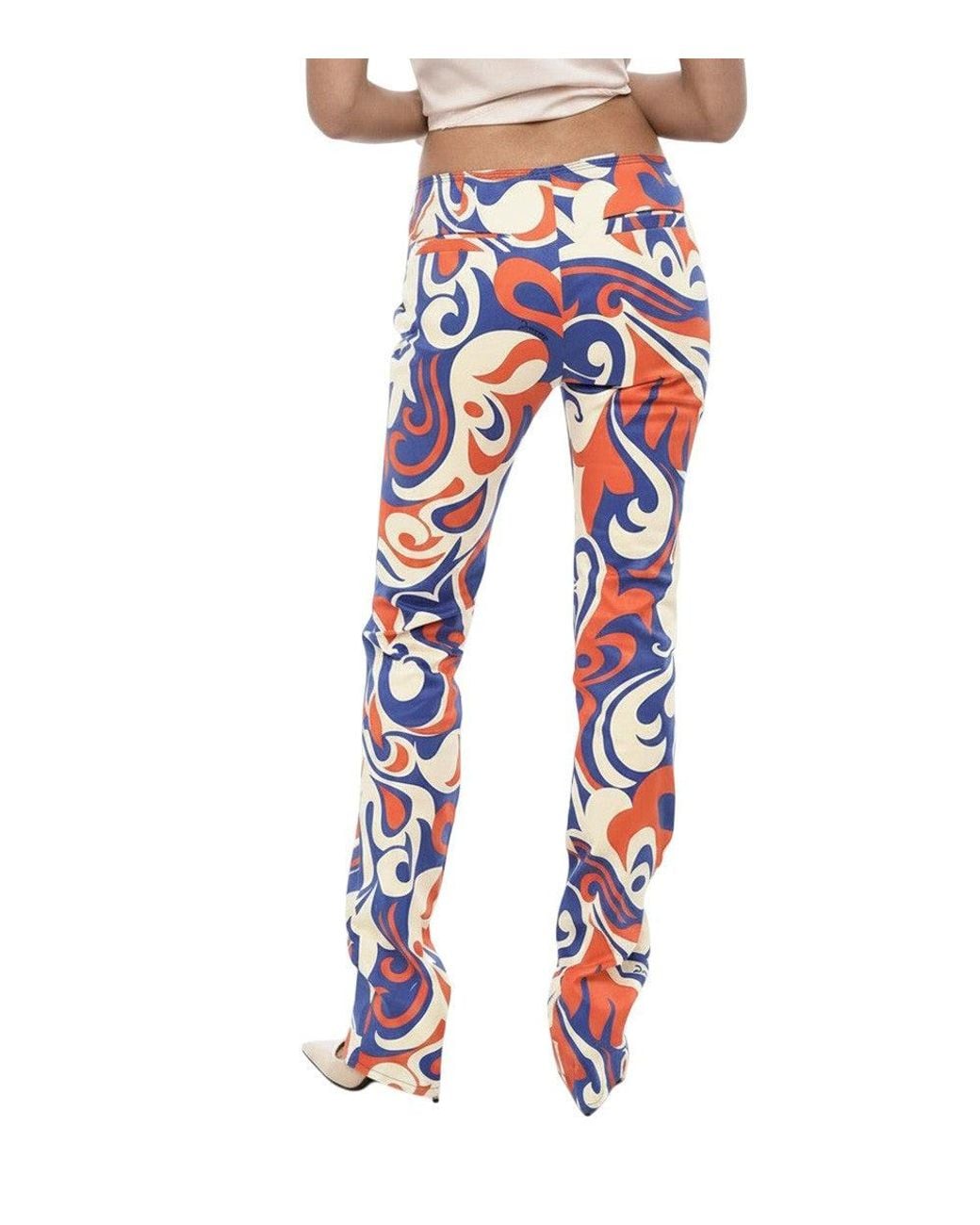 DSquared² Red Regular Flat Front Pants